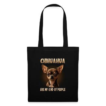 Hunde Spruch Chihuahua Design für Hundeliebhaber - Stoffbeutel - Schwarz - Vorne