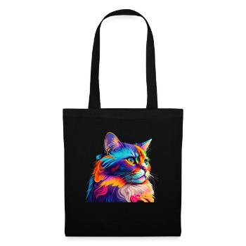 Amoureux des chats Cool Cat Design Cat Mama - Sac en tissu - noir - Devant