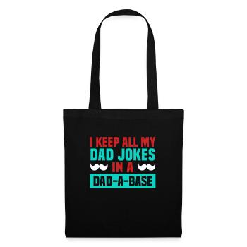 Fête des pères Je garde toutes les blagues de mon père dans un papa-a-base - Sac en tissu - noir - Devant