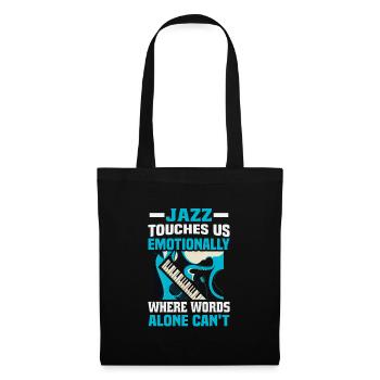 Musiciens d’orchestre de musique jazz - Sac en tissu - noir - Devant