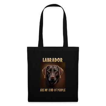 Hunde Spruch Labrador Retriever Design für - Stoffbeutel - Schwarz - Vorne