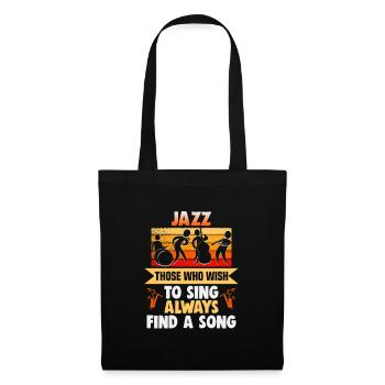 Musiciens d’orchestre de musique jazz - Sac en tissu - noir - Devant