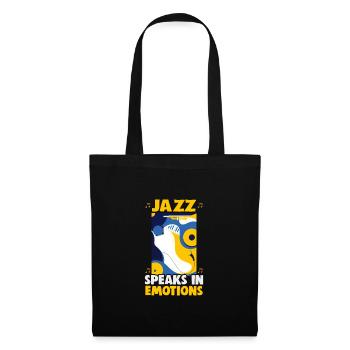 Musiciens d’orchestre de musique jazz - Sac en tissu - noir - Devant