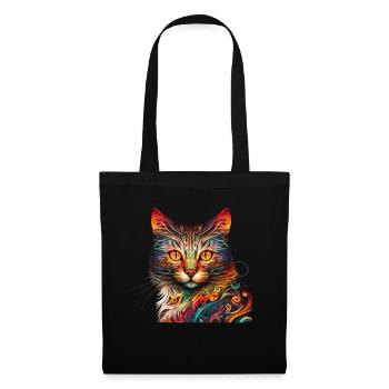 Amoureux des chats Cool Cat Design Cat Mama - Sac en tissu - noir - Devant