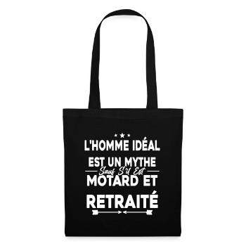 Retired Biker Retired Motorcycle Gift - Tote Bag - black - Front