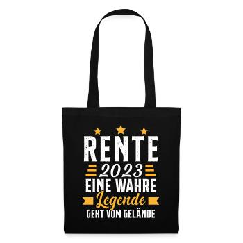 La légende prend sa retraite Cadeau retraité 2023 - Sac en tissu - noir - Devant
