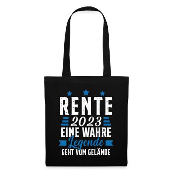La légende prend sa retraite Cadeau retraité 2023 - Sac en tissu - noir - Devant