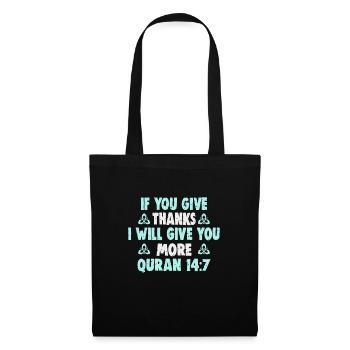 Le verset du Coran cite des textes musulmans du Ramadan - Sac en tissu - noir - Devant