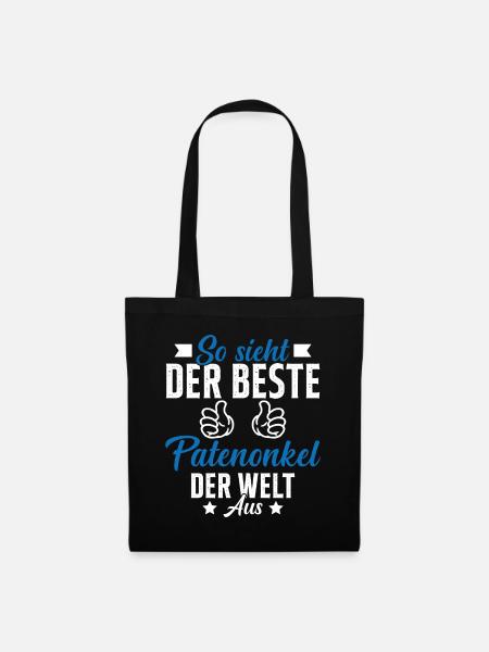 so sieht der beste patenonkel der welt aus - Stoffbeutel - Schwarz