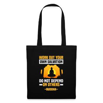 Buddhist Meditation Zen Buddha Buddhismus und Yoga - Stoffbeutel - Schwarz - Vorne