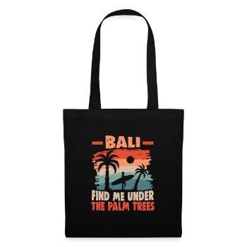 Bali Indonesien Strandurlaub am Meer - Stoffbeutel - Schwarz - Vorne