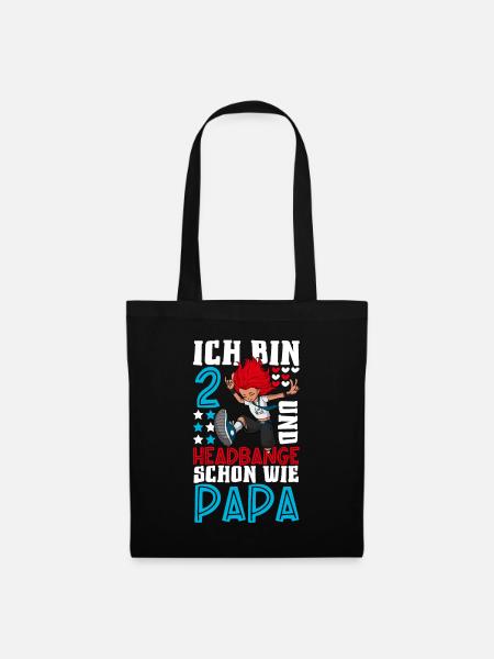 Ich bin 2 - Mädchen Rocker - Stoffbeutel - Schwarz