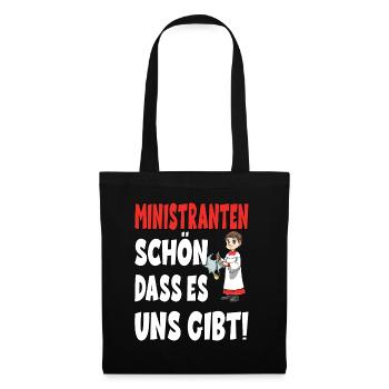 Ministranten Schön Dass Es Uns Gibt - Stoffbeutel - Schwarz - Vorne