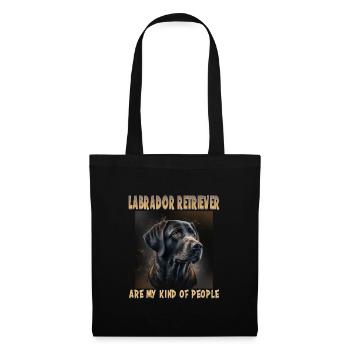 Hunde Spruch Labrador Retriever Design für - Stoffbeutel - Schwarz - Vorne