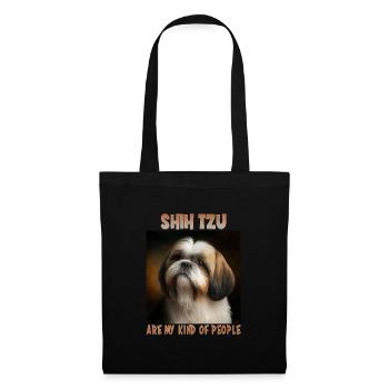 Dog Saying Shih Tzu Design pour les amoureux des chiens - Sac en tissu - noir - Devant