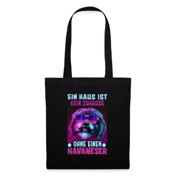 Hunde Spruch Havaneser Design für Hundeliebhaber - Stoffbeutel - Schwarz - Vorne