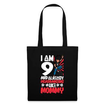 I'm 9 - Young Rocker - Tote Bag - black - Front