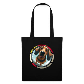 Hunde Spruch Dachshund Design für Hundeliebhaber - Stoffbeutel - Schwarz - Vorne