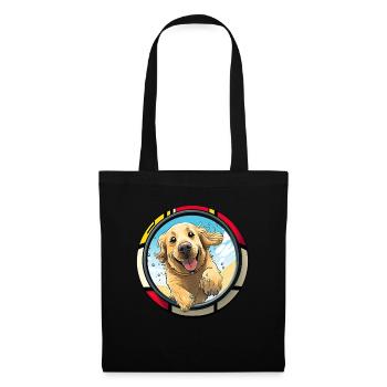 Hunde Spruch Golden Retriever Design - Stoffbeutel - Schwarz - Vorne