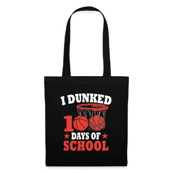 100 jours d'école Basket Cadeau Pour Enfants - Sac en tissu - noir - Devant