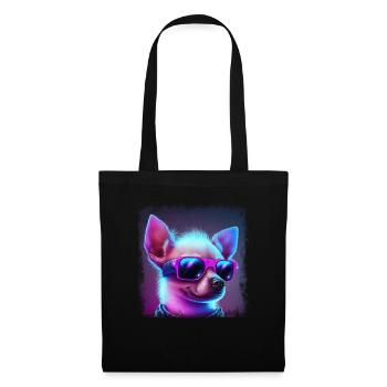 Dog Cartoon Chihuahua Design pour les amoureux des chiens - Sac en tissu - noir - Devant