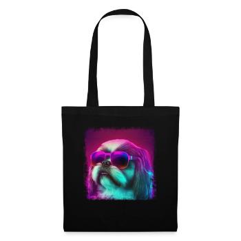 Dog Saying Shih Tzu Cartoon pour les amoureux des chiens - Sac en tissu - noir - Devant
