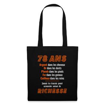 78 Years Birthday Funny Gift Idea - Tote Bag - black - Front