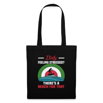 Italy beach holiday by the sea Design beach motif - Tote Bag - black - Front