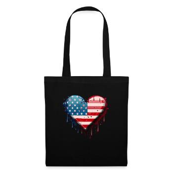 American Patriotic USA Design - Tote Bag - black - Front