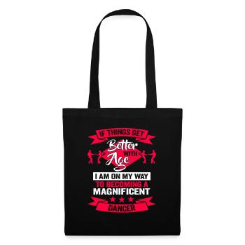 Danseur Danseur Anniversaire Chorégraphe École de danse - Sac en tissu - noir - Devant