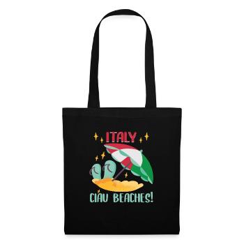 Italy beach holiday by the sea Design beach motif - Tote Bag - black - Front