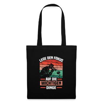 Focus on the important things photographer - Tote Bag - black - Front