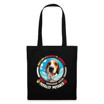 Dog Saying Beagle Design pour les amoureux des chiens - Sac en tissu - noir - Devant