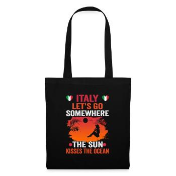Italy beach holiday by the sea Design beach motif - Tote Bag - black - Front