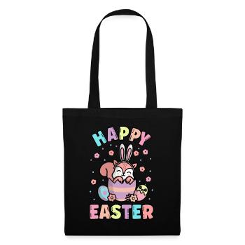 Happy Easter Squirrel With Rabbit Ears Spring - Tote Bag - black - Front