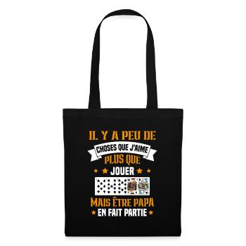 J'aime plus que jouer mais être papa idée cadeau - Sac en tissu - noir - Devant
