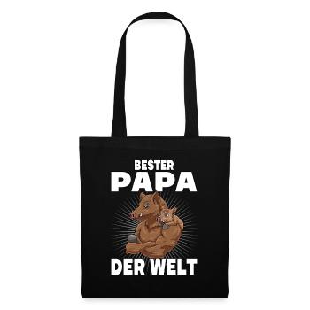 Bester Papa der Welt Vatertag Vater Wildschwein - Stoffbeutel - Schwarz - Vorne