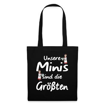 Unsere Minis sind die Größten - Stoffbeutel - Schwarz - Vorne