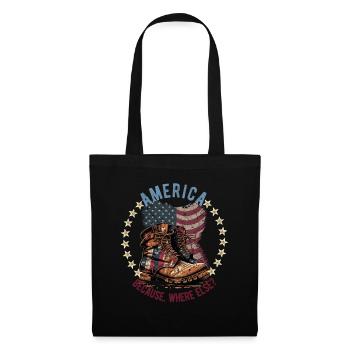American Patriotic USA Design - Tote Bag - black - Front