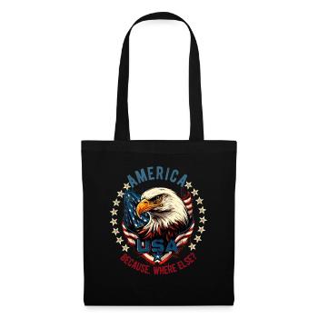American Patriotic USA Design - Tote Bag - black - Front