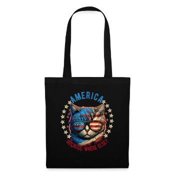 American Patriotic USA Design - Tote Bag - black - Front