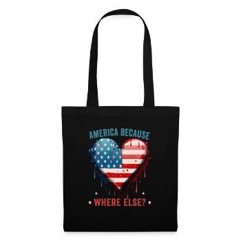 American Patriotic USA Design - Tote Bag - black - Front