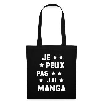 Je Peux Pas J'ai Manga - Sac en tissu - noir - Devant