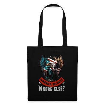 American Patriotic USA Design - Tote Bag - black - Front