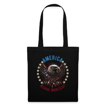 American Patriotic USA Design - Tote Bag - black - Front