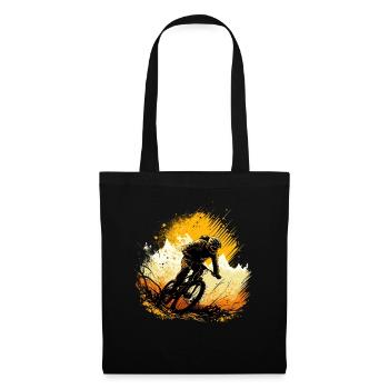 Cool mountain bike downhill design for MTB fans - Tote Bag - black - Front