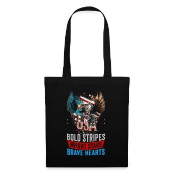 American Patriotic USA Design - Tote Bag - black - Front