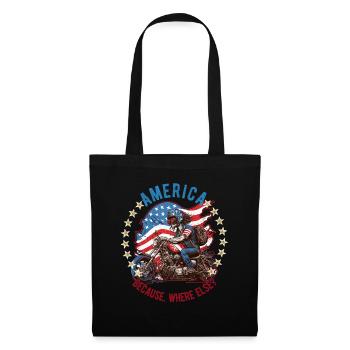 American Patriotic USA Design - Tote Bag - black - Front