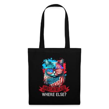 American Patriotic USA Design - Tote Bag - black - Front