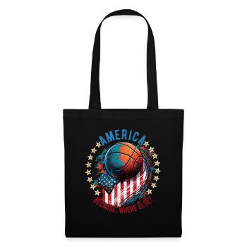 American Patriotic USA Design - Tote Bag - black - Front